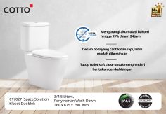 COTTO DUOBLOK C17027 SPACE SLN-4 (S) WHITE