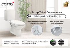 COTTO DUOBLOK C13450(CN1) RANDEL WHITE 3/4,5 L ( WITH BIDET SET )