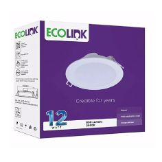 ECOLINK EDN200B LED9 12W DOWNLIGHT LED COOL WHITE