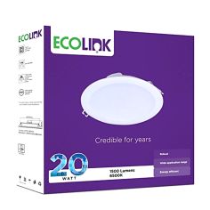 ECOLINK EDN200B LED15 20W DOWNLIGHT LED COOL WHITE