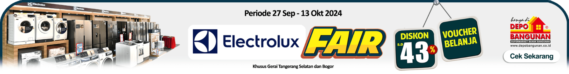 Promo Electrolux Fair Depo Bangunan